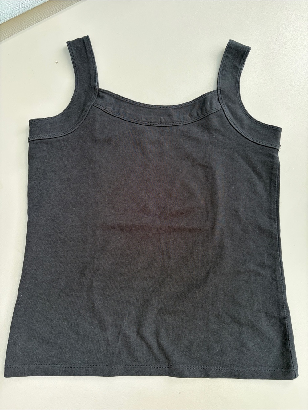 Talbots Black Square-Neck Tank Top